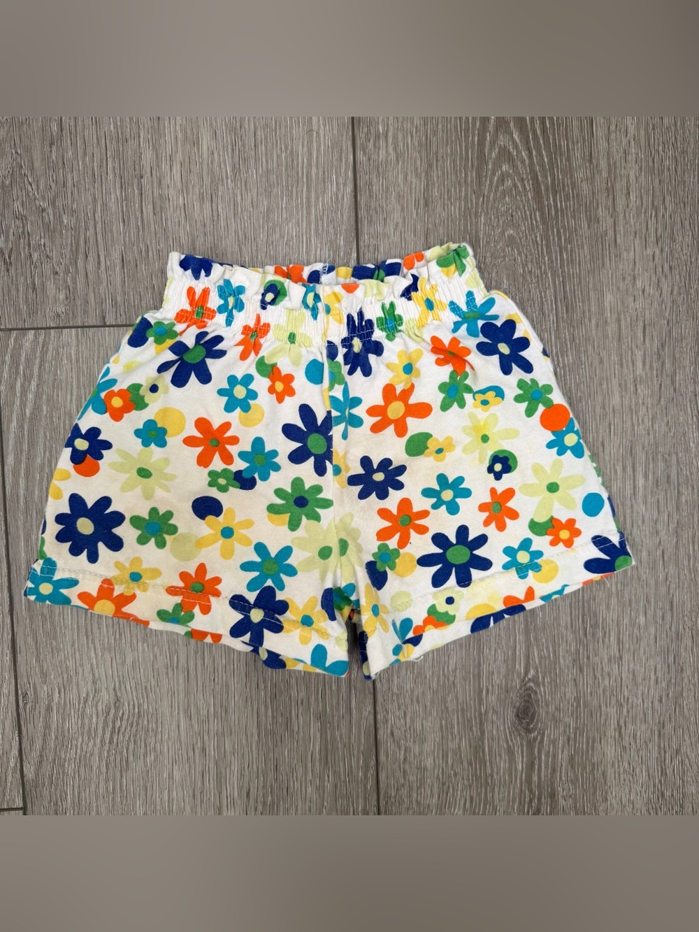 ASHLY BRANT PAPER BAG ELASTIC WAISTBAND SHORTS FLORAL 24MO